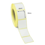 30mm x 30mm Direct Thermal Labels, Permanent adhesive. 40 x Rolls of 2,000 - 80,000 Labels.