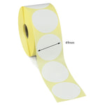 49mm Diameter Circles Direct Thermal Labels, Permanent adhesive. 2 Rolls of 1,000 labels - 2,000 labels.